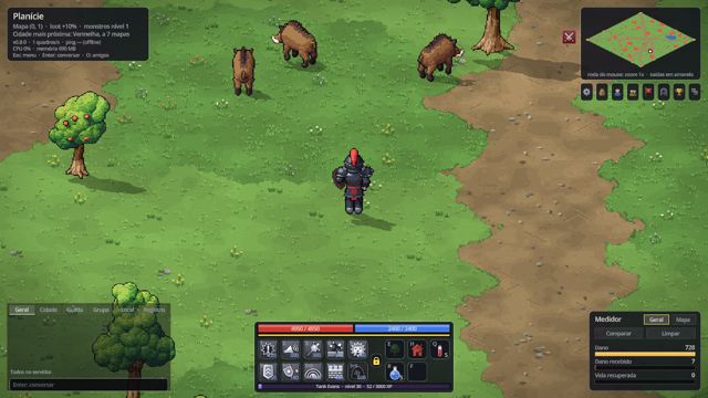Um Tank lutando contra javalis na planície